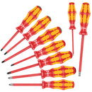 Wera 133355 9pc 160 i/162 i/167 i/9 Kraftform Plus VDE Screwdriver Set, PH/PZ/PZ/S/TX/SL