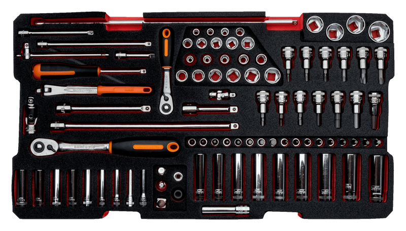 Bahco 4750RCHDW01FF3 194pce General Purpose Engineers ToolKit Metallic Tool Box