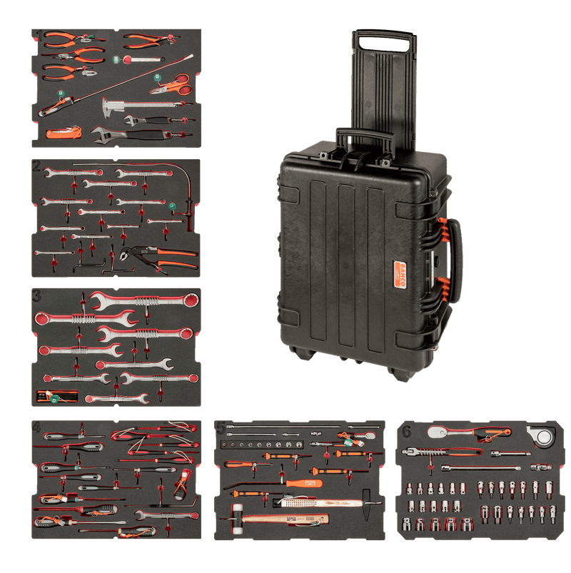 Bahco 4750RCHDW02FF4 114pce Windmills Standard Application Toolkit In Heavy Duty Rigid Case