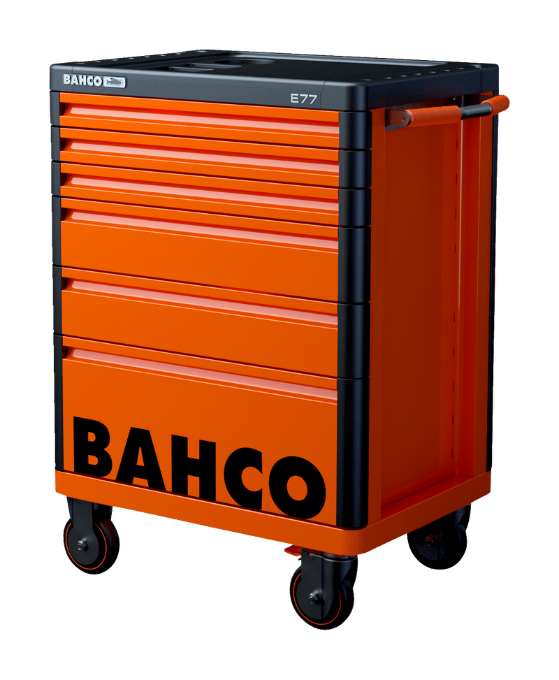 Bahco 1477K6 E77 Premium 6 Drawer Orange Mobile Roller Cabinet