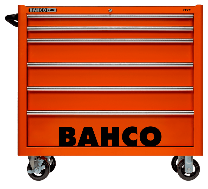 Bahco 1475KXL6 C75 6 Drawer 40" Orange Classic Mobile Roller Cabinet