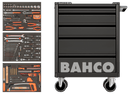 Bahco BASIC 158pce Foam Inlay Tool Kit in E72 5 Drawer Black Roller Cabinet