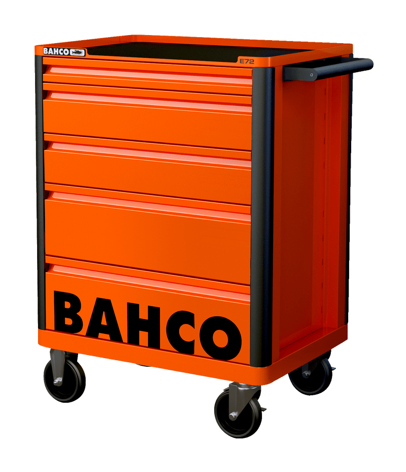 Bahco 1472K5 E72 5 Drawer Orange Mobile Roller Cabinet
