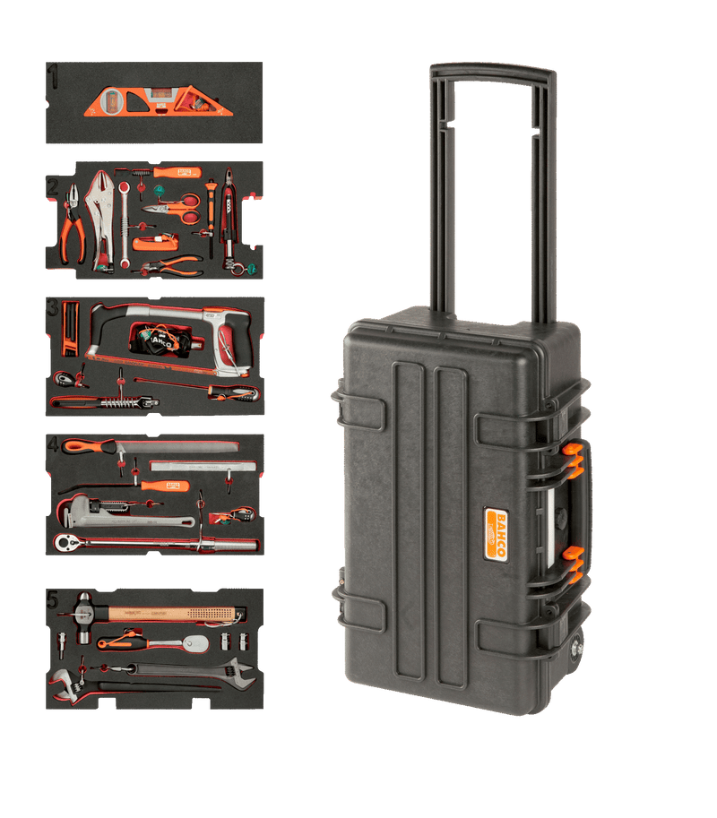 Bahco 4750RCHDW01FF9 41pce Offshore Oil & Gas Training Application Toolkit In Heavy Duty Rigid Case