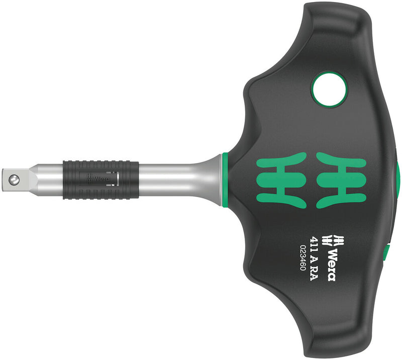 Wera 023460 411 A RA Ratcheting T-Handle, 1/4" SQ