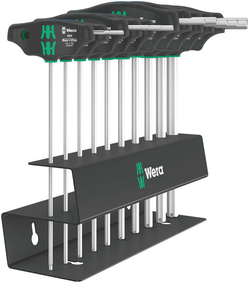 Wera 023454 10pc 454/10 HF Set 2 Imperial Hex-Plus Holding Function T-Handle Set