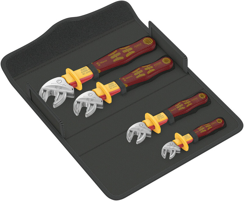 Wera 020170 4pc 6004 Joker VDE 4 Set 1 VDE-insulated self-Setting Spanner Set