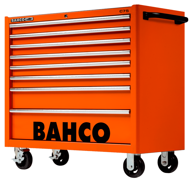 Bahco 1475KXL8 C75 8 Drawer 40" Orange Classic Mobile Roller Cabinet