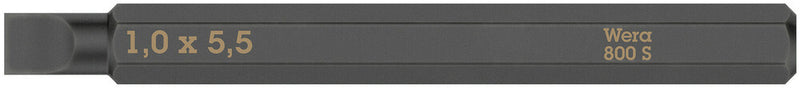 Wera 018141 1 x 5.5 800 S Slotted bits for impact screwdrivers