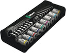 Wera 004050 29pc 8100 SB 10 Zyklop Metal Push Imperial Socket Set, 3/8"