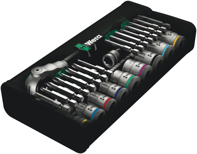 Wera 004049 29pc 8100 SB 9 Zyklop Speed Imperial Socket Set, 3/8"