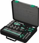 Wera 160785 43pc 8100 SA/SC 2 Zyklop Speed Socket Set, 1/4" & 1/2"