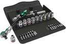 Wera 004079 28pc 8100 SC 9 Zyklop Speed Imperial Socket Set, 1/2"