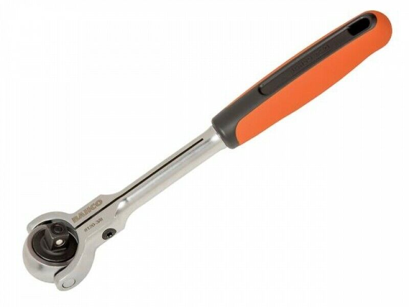 Bahco 8120-3/8 72 Teeth 3/8"Dr Swivel Head Ratchet