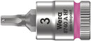 Wera 003332 3mm 8740 A HF Zyklop Hex-Plus Holding Function Bit-Socket ,1/4"