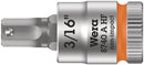 Wera 003386 3/16" 8740 A HF Zyklop Hex-Plus Holding Function Bit-Socket ,1/4"