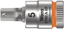 Wera 003335 5mm 8740 A HF Zyklop Hex-Plus Holding Function Bit-Socket ,1/4"