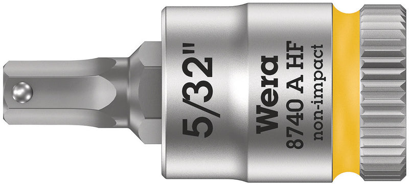 Wera 003385 5/32" 8740 A HF Zyklop Hex-Plus Holding Function Bit-Socket ,1/4"