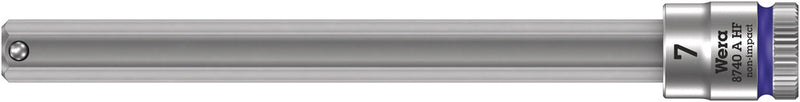 Wera 003338 6mm 8740 A HF Zyklop Hex-Plus Holding Function Bit-Socket ,1/4", Long