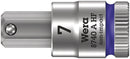 Wera 003341 7mm 8740 A HF Zyklop Hex-Plus Holding Function Bit-Socket ,1/4"