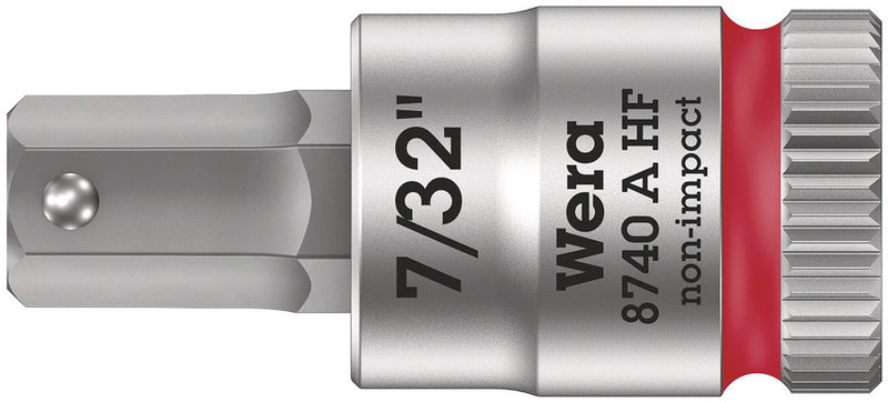 Wera 003387 7/32" 8740 A HF Zyklop Hex-Plus Holding Function Bit-Socket ,1/4"