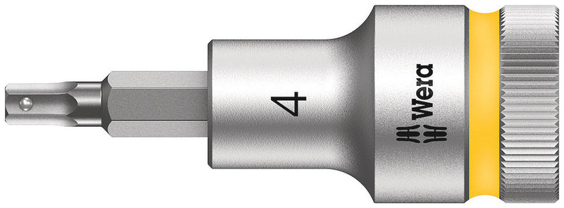 Wera 003820 4mm 8740 C HF Zyklop Hex-Plus Holding Function Bit-Socket ,1/2"