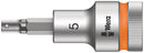 Wera 003821 5mm 8740 C HF Zyklop Hex-Plus Holding Function Bit-Socket ,1/2"