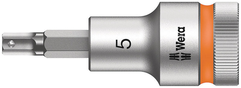 Wera 003821 5mm 8740 C HF Zyklop Hex-Plus Holding Function Bit-Socket ,1/2"