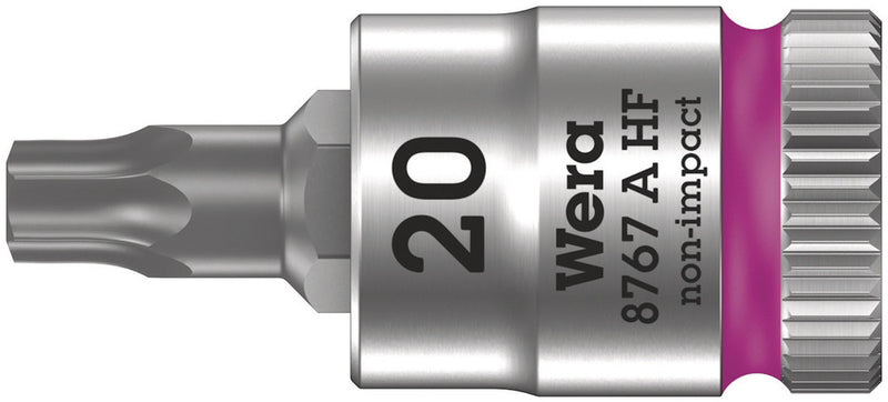 Wera 003364 TX20 8767 A HF TORX¨ Zyklop Holding Function Bit-Socket, 1/4"