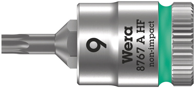 Wera 003361 TX9 8767 A HF TORX¨ Zyklop Holding Function Bit-Socket, 1/4"