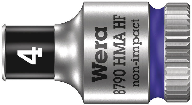 Wera 003717 4mm 8790 HMA Holding Function Zyklop Socket, 1/4"