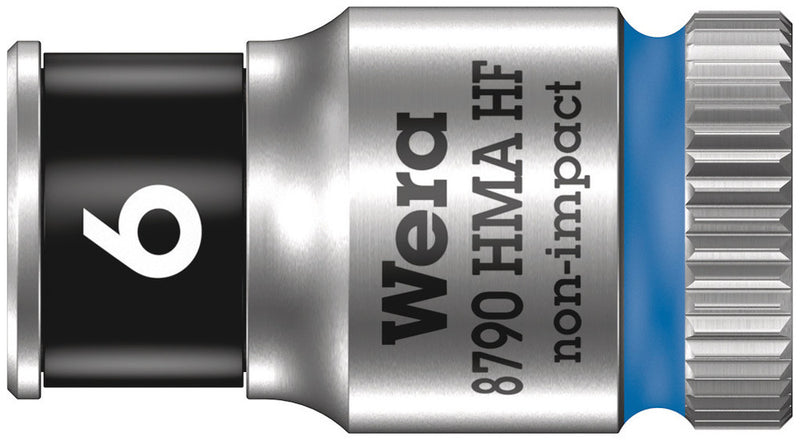 Wera 003721 6mm 8790 HMA Holding Function Zyklop Socket, 1/4"