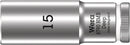Wera 004537 15mm 8790 HMB Deep Zyklop Socket, 3/8"