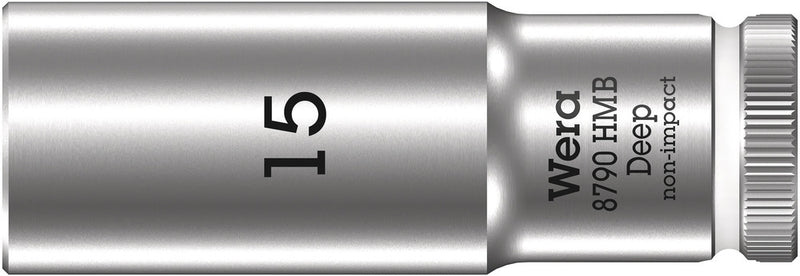 Wera 004537 15mm 8790 HMB Deep Zyklop Socket, 3/8"