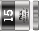 Wera 003749 15mm 8790 HMB Holding Function Zyklop Socket, 3/8"