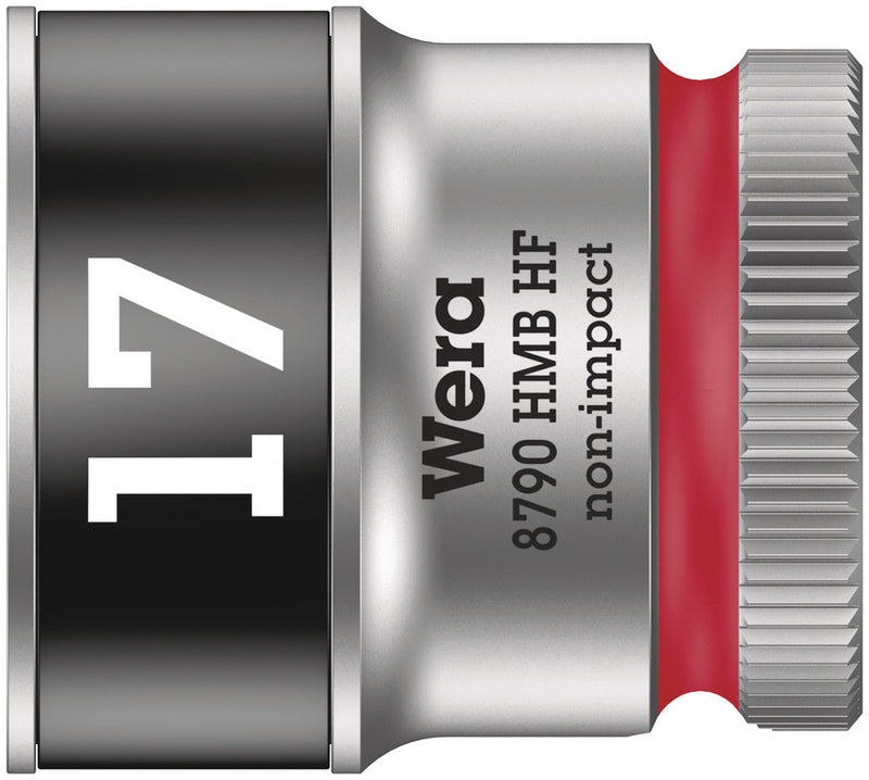 Wera 003751 17mm 8790 HMB Holding Function Zyklop Socket, 3/8"
