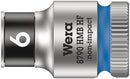 Wera 003740 6mm 8790 HMB Holding Function Zyklop Socket, 3/8"
