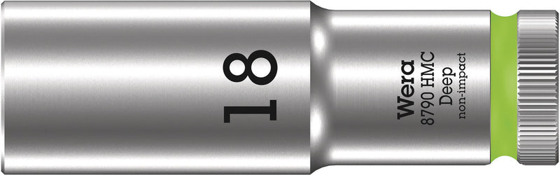 Wera 004558 18mm 8790 HMC Deep Zyklop Socket, 1/2"