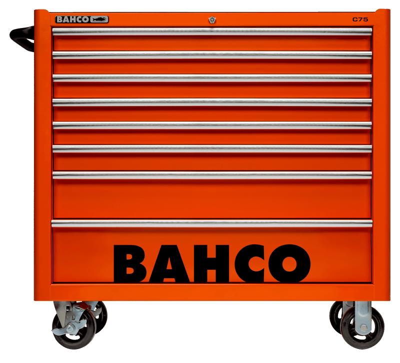 Bahco 1475KXL8 C75 8 Drawer 40" Orange Classic Mobile Roller Cabinet