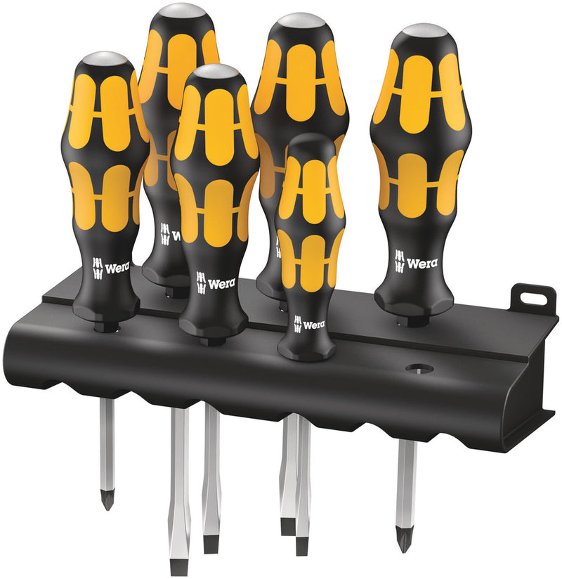 Wera 018282 6pc 932/6 Kraftform Chiseldriver Set, PH/SL