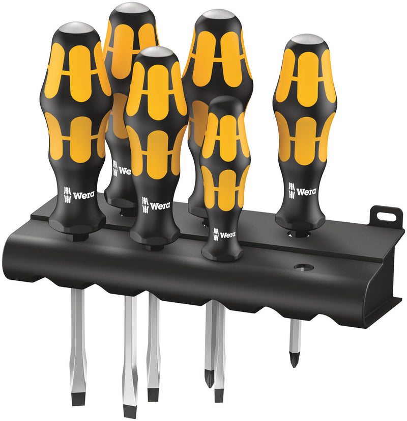 Wera 018287 6pc 932/918/6 Kraftform Chiseldriver Set, PZ/SL