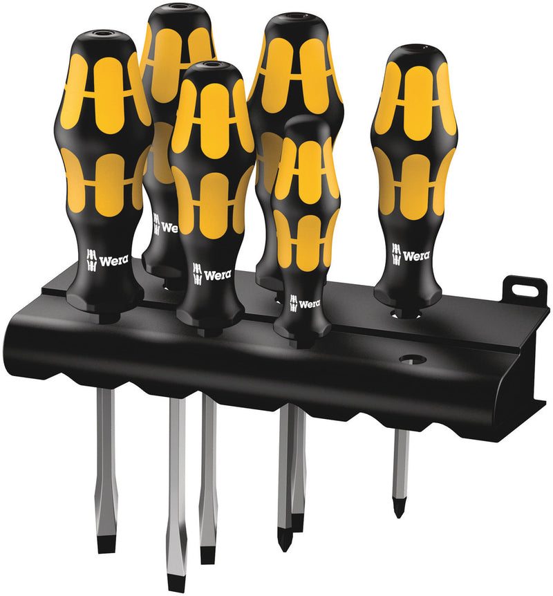 Wera 018283 6pc 932 S/6 Kraftform Chiseldriver Set, PH/SL