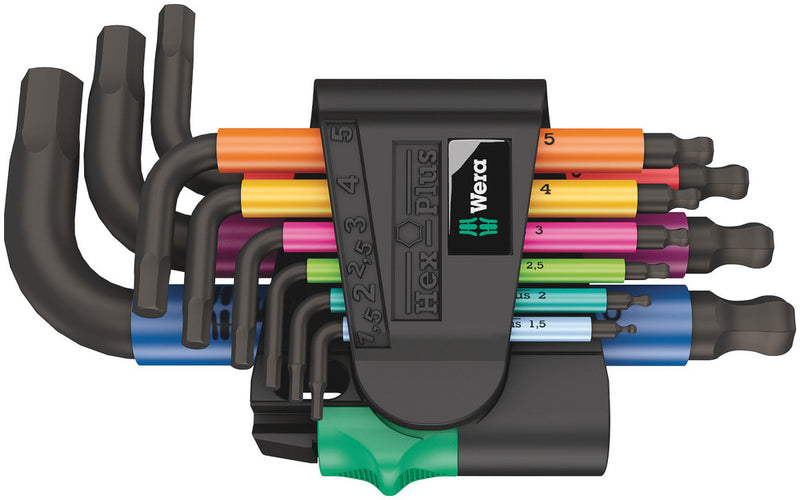 Wera 133164 9pc 950/9 Hex-Plus Multicolour Stubby L-key Set