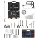 Sealey AP2200COMBOCP Topchest & Rollcab Combination 6 Drawer with Ball-Bearing Slides - Purple/Grey & 128pc Tool Kit