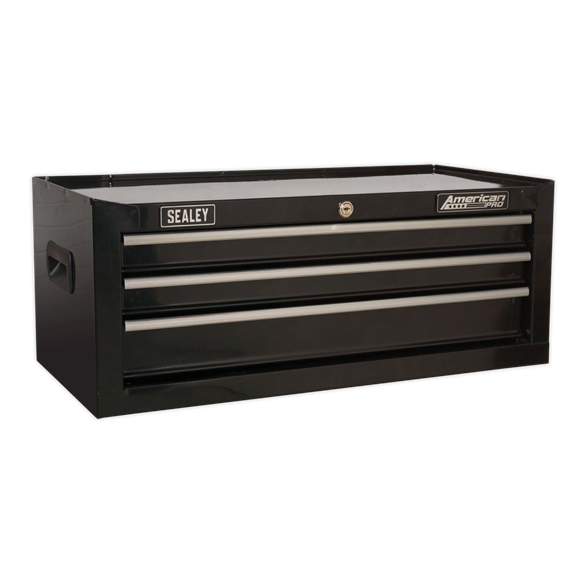 Sealey AP22BSTACK 14 Drawer Topchest, Mid-Box & Rollcab Stack - Black