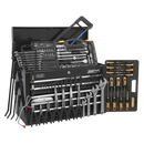 Sealey AP225BCOMBO 5 Drawer Topchest with Ball-Bearing Slides - Black & 230pc Tool Kit