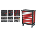 Sealey AP2406TBTC01 6 Drawer Rollcab with Ball-Bearing Slides with 298pc Tool Kit