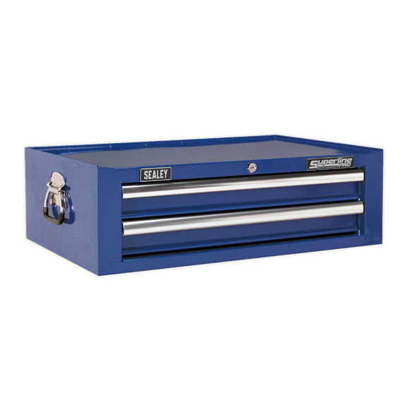 Sealey APSTACKTC 14 Drawer Topchest, Mid-Box & Rollcab Combination with Ball-Bearing Slides - Blue