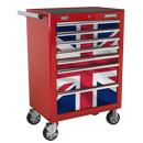 Sealey AP26479TUJ Union Jack Graphics 7 Drawer Rollcab Kit
