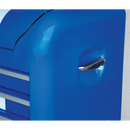 Sealey AP28104BWS 4 Drawer Wide Retro Style Topchest - Blue with White Stripes